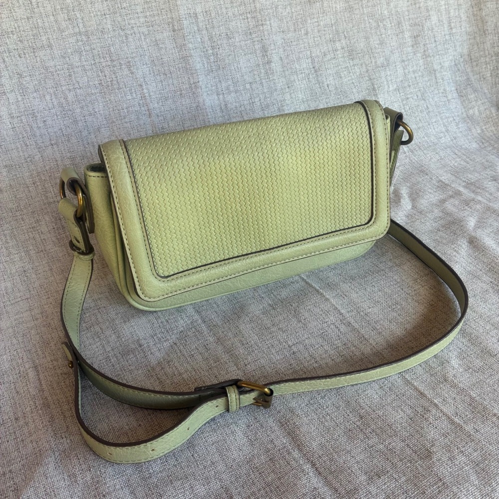 Elliott Lucca Green Crossbody Bag Small Faux Leather Shoulder Purse 1112023
